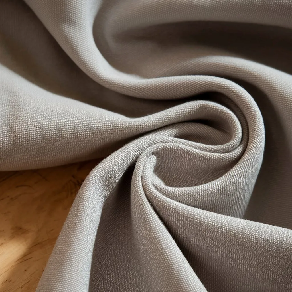 Close-up of sateen weave bedding fabric showing the subtle sheen and three-over-one yarn structure