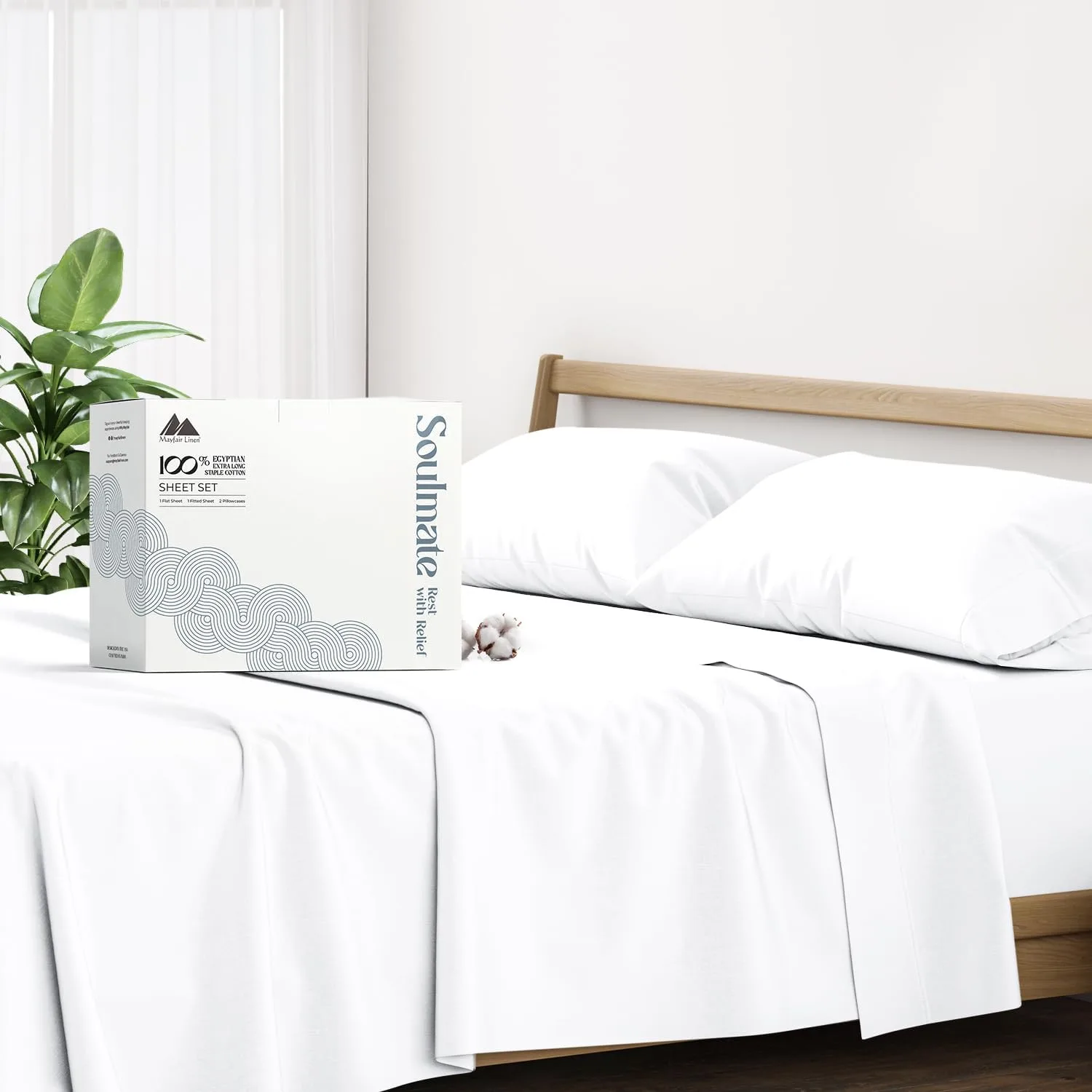 Mayfair Linen 100% Egyptian Cotton Full Sheet Set