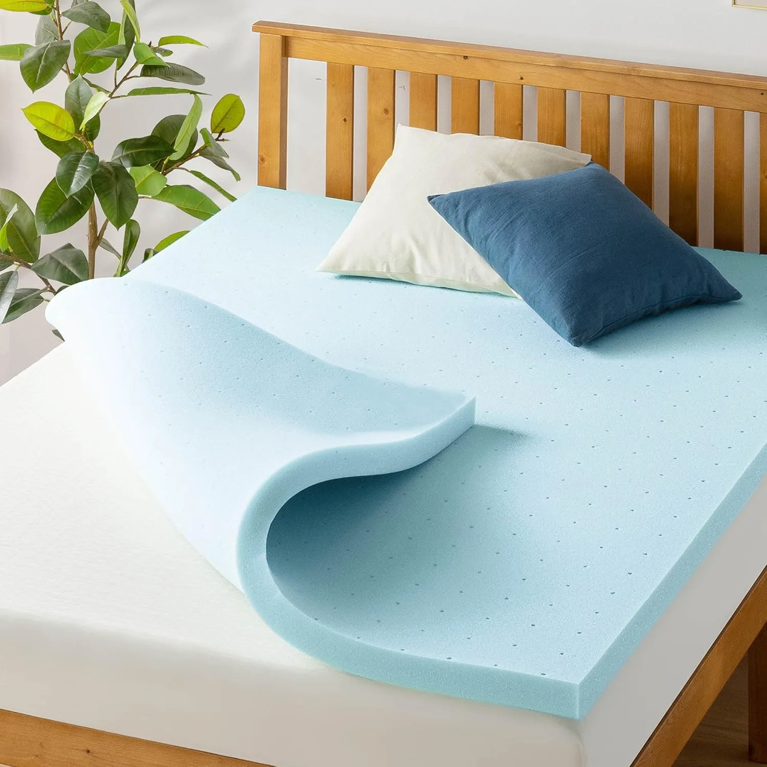 Best Price Mattress 1.5 Inch Ventilated Memory Foam Mattress Topper