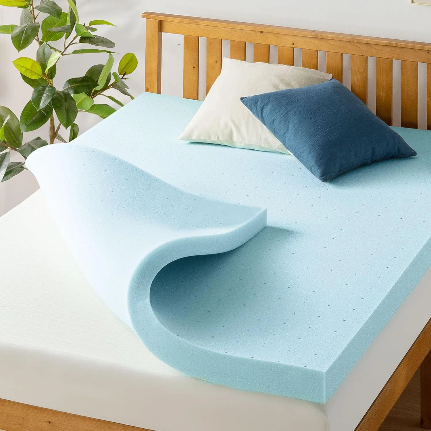 Best Price Mattress 4 Inch Ventilated Memory Foam Mattress Topper