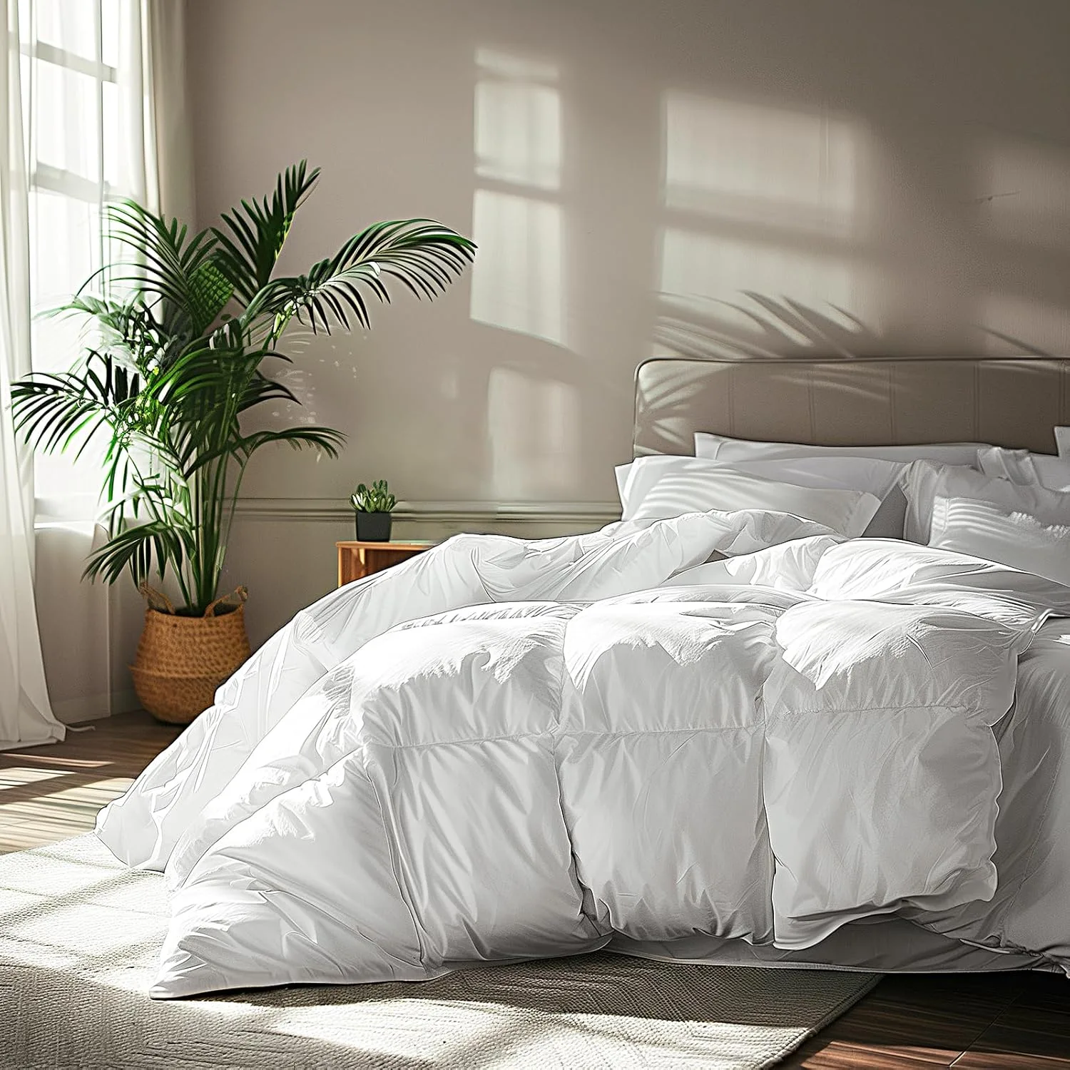 Serta Goose Feather Down Fiber Cotton Comforter King Size