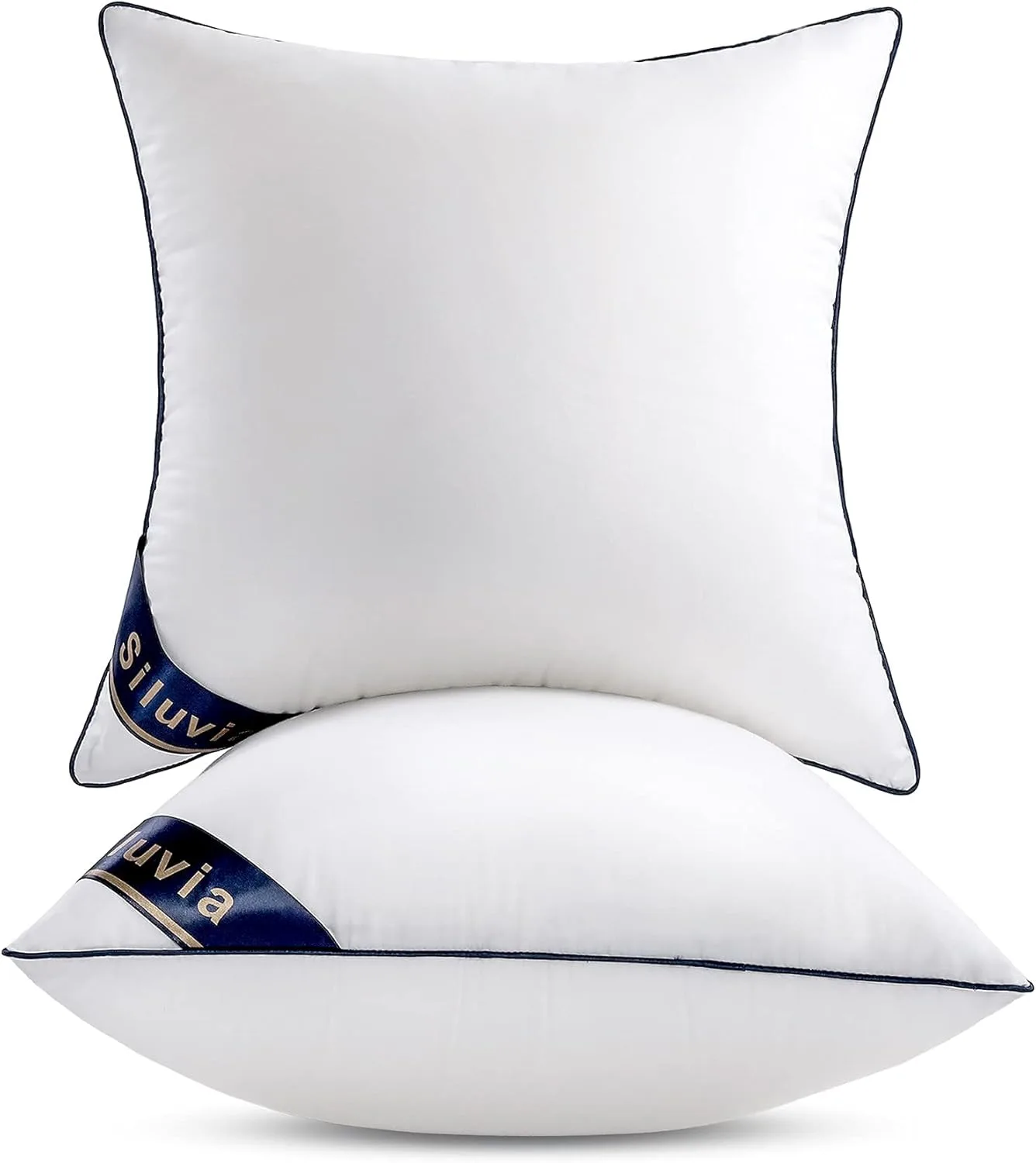 Siluvia Euro Pillows 26x26 Pillow Inserts Set of 2 Square Throw 26 Pillow with 100% Cotton Cover for