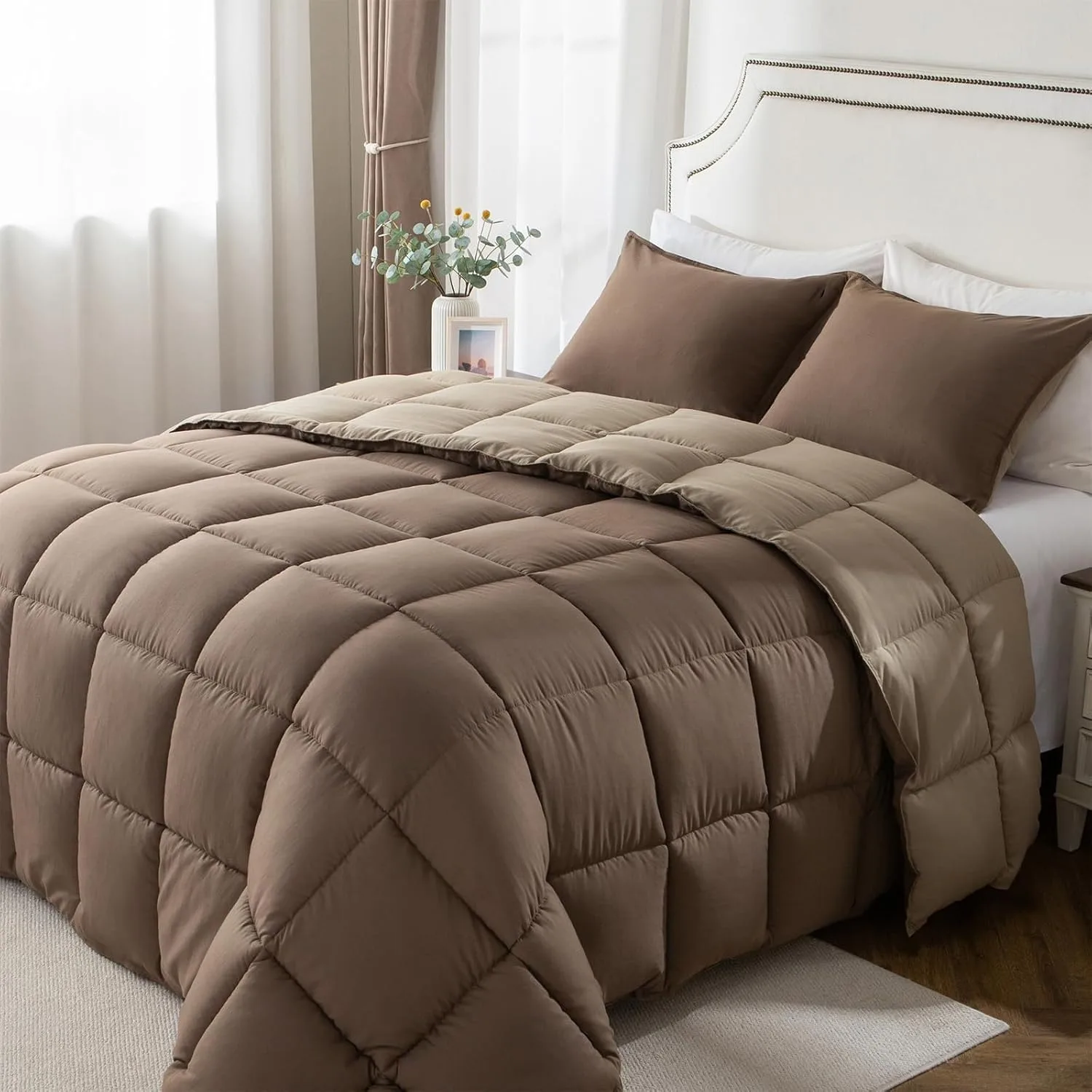 Kasentex Queen Comforter Set – Reversible Dual Color