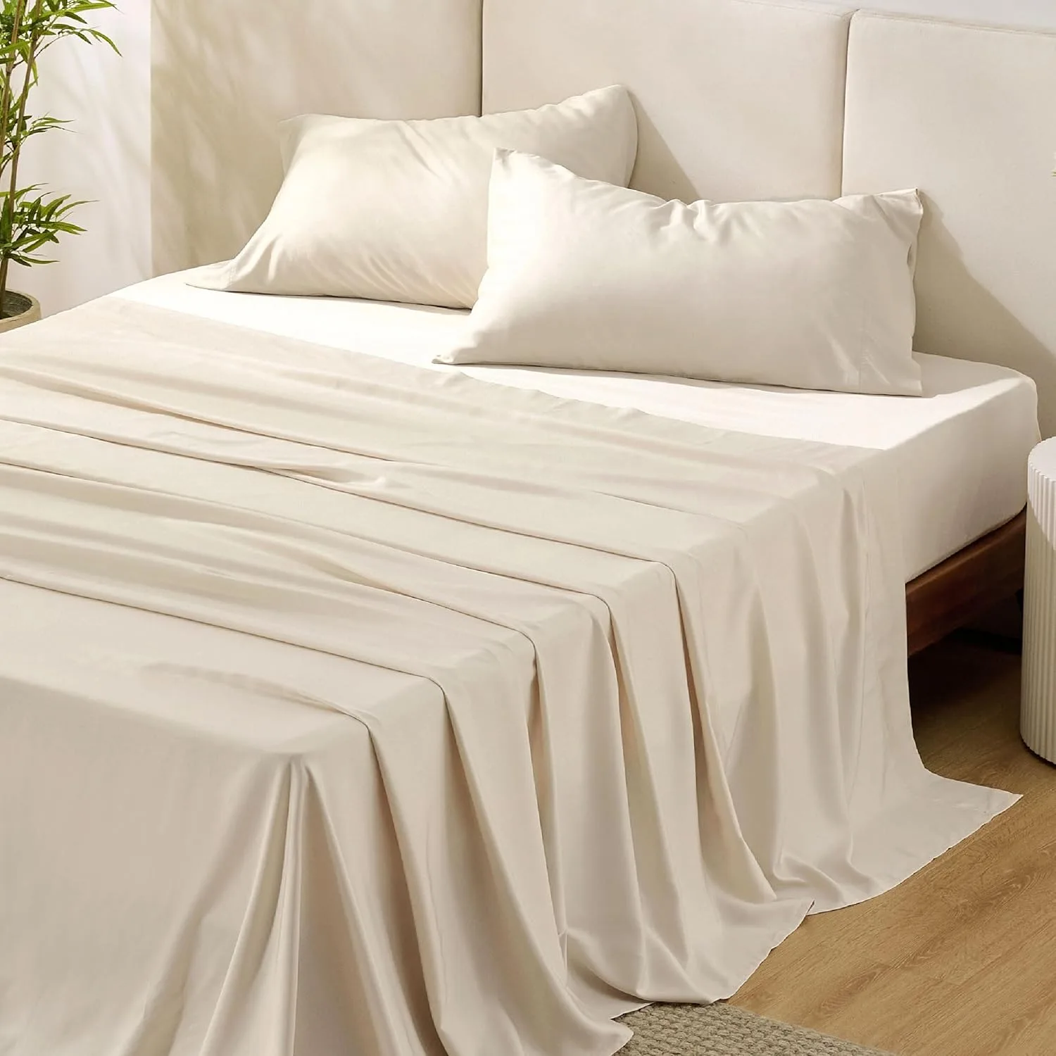 Bedsure Queen Sheet Set, Rayon Derived from Bamboo